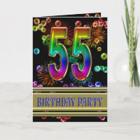 55th Birthday party Invitation
