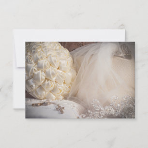 Convite 5882-Buquê com Alianças, Véu e Cruz