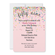 59ª Festa de aniversário Confetti a rosa