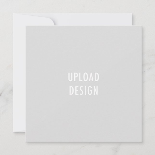 Convite 5.25 Placa Plano Quadrada Carregue seu Design (Frente)