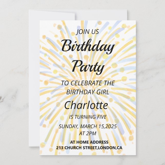 Convite 5 de Aniversário Magnético Bash (Frente)