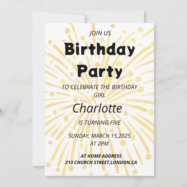 Convite 5 de Aniversário Magnético Bash (Frente)