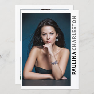 Convite 5 Foto 2 Sided Model Ator Pro 5.5x7.5 Modelo