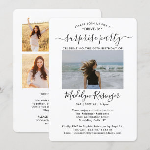 Convite 5 Fotos de Desfile de Festa de aniversário Surpre