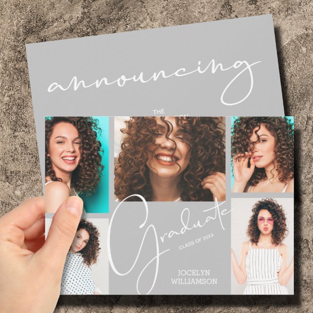 Convite 5 Graduação de Cinzas de Foto (Criador carregado)