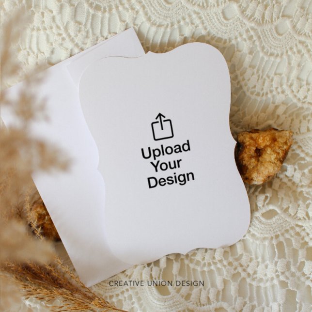 Convite 5 x 7, Canto do suporte impresso (Criador carregado)