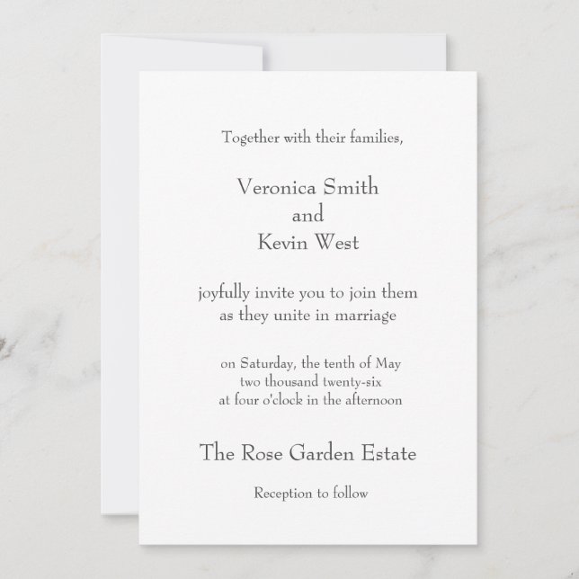 Convite 5 X 7 Modelo (Frente)