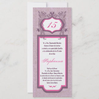 Convite 5x7 Borboleta Quinceanera Aniversário