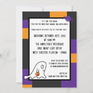 Convite 5x7 Criações bonitas Convocam Festa de Halloween