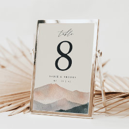 Convite 5x7" Desert Mountain Sunset Table Number Card