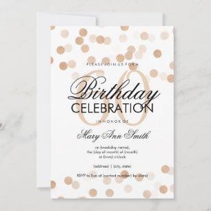 Convite 60ª Festa de aniversário de Lâmpadas de Lâmpad