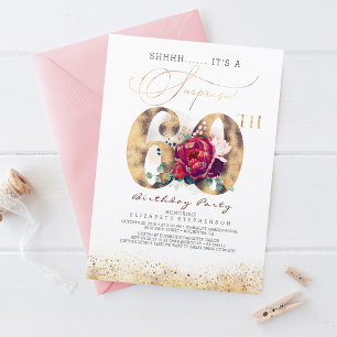 Convite 60ª Festa de aniversário surpresa Dourada e Borg