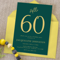 60ª Festa de aniversário Verde e Dourado Olá 60