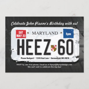 Convite 60º Aniversário da Cara Maryland