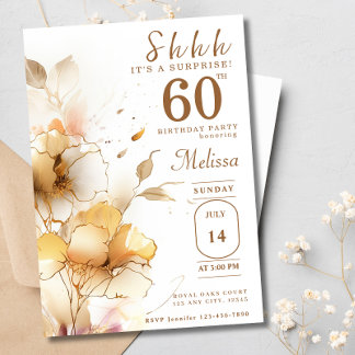 Convite 60º Aniversário das Flores Douradas Surpresa