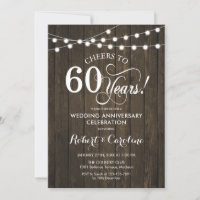 60º Aniversário de Casamento - Madeira Rústica