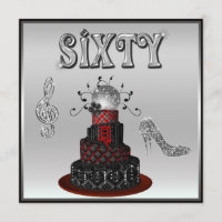 60º aniversário Disco Diva Cake Sparkle High Heels