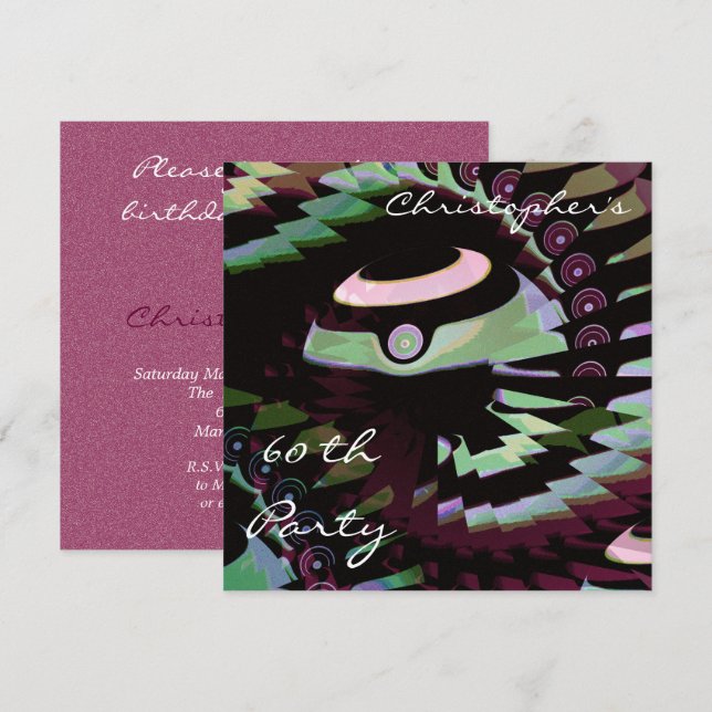 Convite 60º Aniversário do Bowls (Frente/Verso)