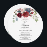 Convite 60º aniversário do Burgundy Watercolor Partido Euc<br><div class="desc">Burgundy Greenery 60th Birthday Modern Convite de festas que você pode personalizar facilmente com os detalhes do seu partido clicando no botão "Personalizar". Apresentando flores modernas e buquês verdes suculentos e guiando a tipografia moderna. Perfeito para um convite de festas surpresa para qualquer celebração de marco</div>