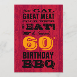 Convite 60º aniversário do Grill CHURRASCO