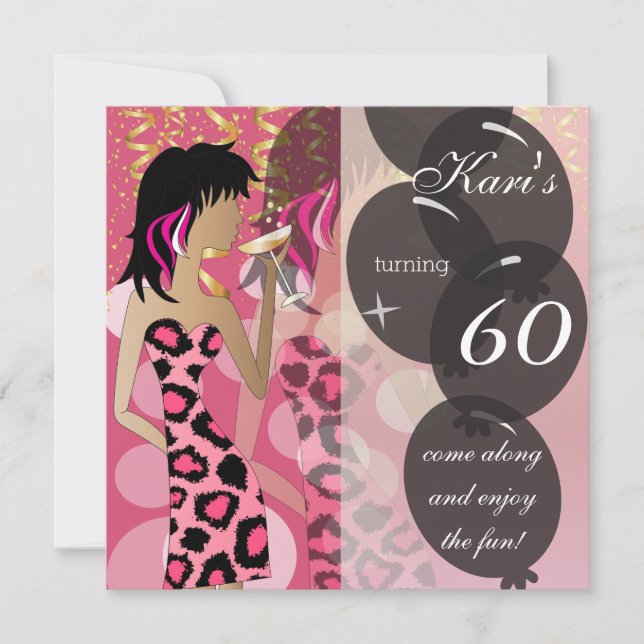 Convite 60º aniversário do Partido Bash | MODELO | MORTE (Frente)