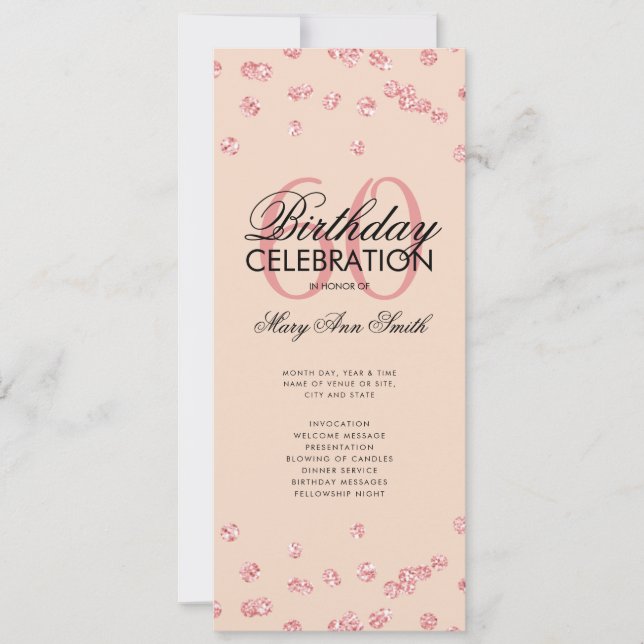 Convite 60º aniversário do Programa Rosa de Brilho Dourado (Frente)