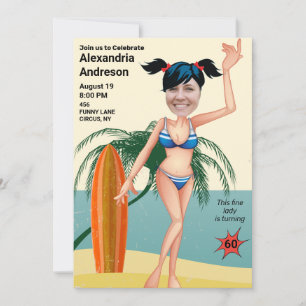 Convite 60º Aniversário Mulheres Nova Praia Engraçada B