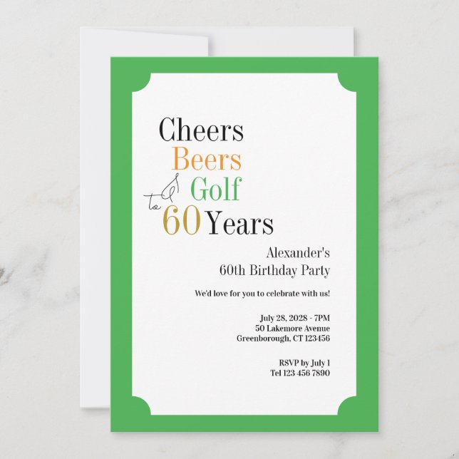 Convite 60º aniversário Saúde e Cerveja Verde (Frente)
