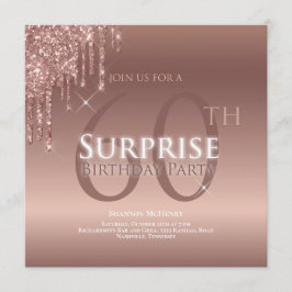 Convite 60º aniversário surpresa do Glitter White