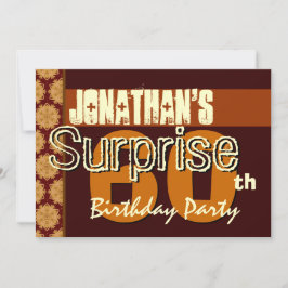 Convite 60º aniversário surpresa Salve a data Dourada