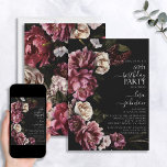 Convite 60.º Aniversário da Moderna Moody Burgundy Blush F<br><div class="desc">Tratem o seu amado a um dia que nunca se esquecerão com este espantoso 60º Aniversário do Convite Floral Moderno Burgundy Blush! Perfeito por adicionar um toque de elegância moderna ao grande evento, este convite apresenta fotografias de flores reais num lindo tema de blush burgundy, dando a vocês e a...</div>