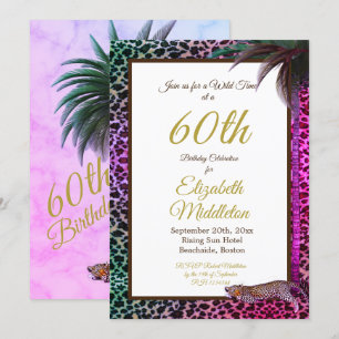 Convite 60.º aniversário da Palma de Leopardo Roxo Selva