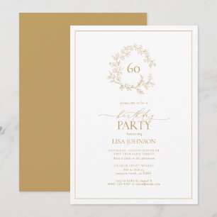 Convite 60.º Aniversário do Serviço de Folheto Dourado Mod