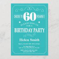 60. º Aniversário - Teal e Branco