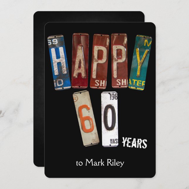 Convite 60.a festa de aniversário de matrícula (Frente/Verso)