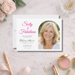 Convite 60 and Fabulous Photo 60th Birthday Party