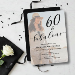Convite 60 and Fabulous Sixtieth Birthday Photo Script