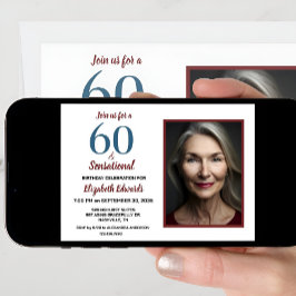 Convite 60 e Celebração Sensacional de Aniversário