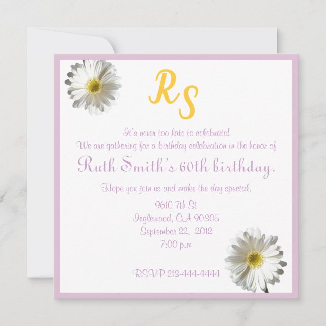 Convite 60.o aniversário (Frente)