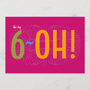 Convite 60th aniversário - o 6-OH grande!