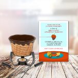Convite 60th Birthday Fondue Dinner Party Invitations<br><div class="desc">Designer's Note: All template text and background color (light teal) on this invitation can be totally customized for your special event! If you need help,  just click on the contact link above to send the designer a personal detailed message.</div>