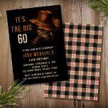 Convite 60th Birthday Rustic Cowboy Hat and Leather Boots<br><div class="desc">This design features a pair of leather cowboy boots with hat and your personalized 60th birthday party invitation information below. Personalize by editing the text or delete text in the text boxes #party #invitations #invites #60thbirthday #birthday #birthdayparty #60th #partyinvitations #personalizedinvitations</div>
