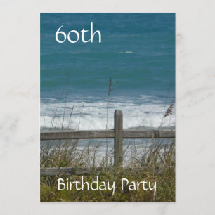 Convite 60th Celebração-Oceano/fêmea do aniversário