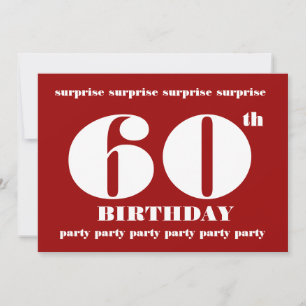 Convite 60th SURPRISE Birthday Party Invitation Template