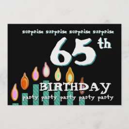 Convite 65ª Velas de Aniversário SURPRESA