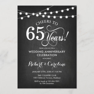 Convite 65º Aniversário de Casamento - Quadro Negro Giz