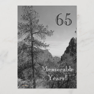 Convite 65 Anos memoráveis/Celebração de aniversário -