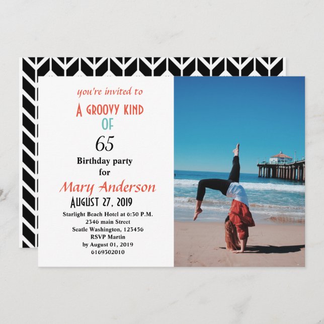 Convite 65 anos Um rancho de 65 anos (Frente/Verso)