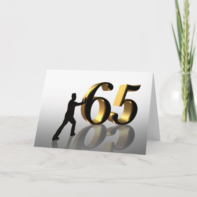 Convite 65th birthday party invitations "Pushing 65" (Frente)