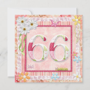 Convite 66.o estilo de abate de festas de aniversário